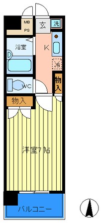 五橋駅 徒歩3分 7階の物件間取画像